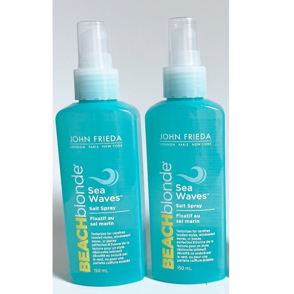 2x John Frieda Beach Blonde Sea Waves Salt Spray Texturizes tousled style 5oz EA